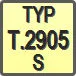Piktogram - Typ: T.2905-S